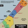 Cartes de Gaza: Districts, camps de réfugiés, hôpitaux et colonies israéliennes