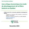 Une critique économique du mode de développement de la filière batterie au Québec - Frédéric Laurin